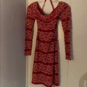 Gianni Bini XS Red Lace dress